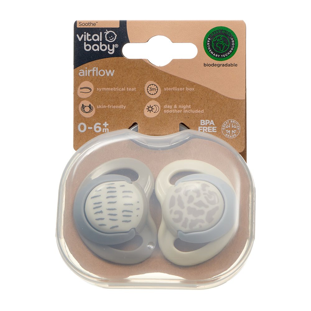 airflow soothers 2pk 0-6m