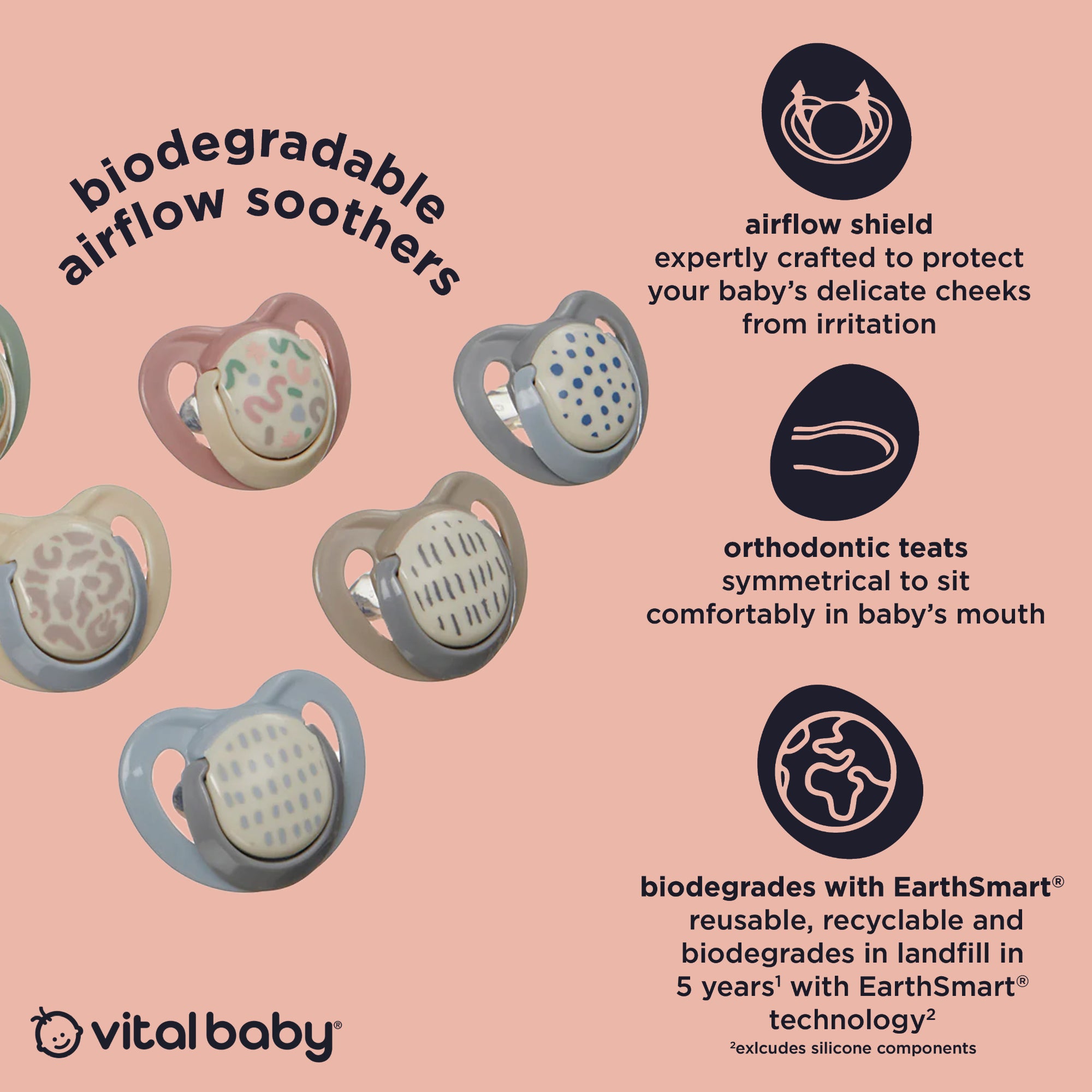 airflow soothers 2pk 0-6m