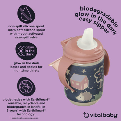 glow in the dark easy sipper 2pk