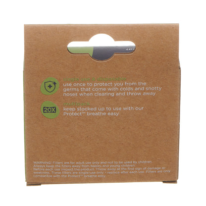 breathe easy spare filters 20pk