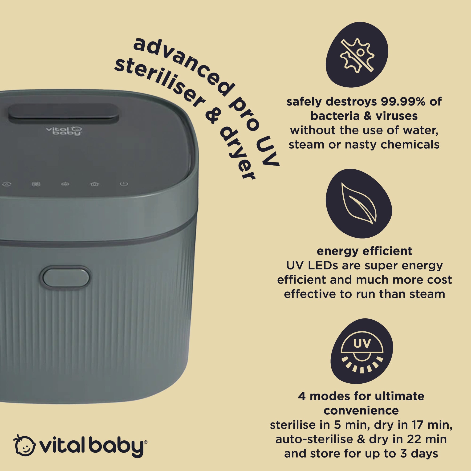 advanced pro UV steriliser & dryer, 3rd gen