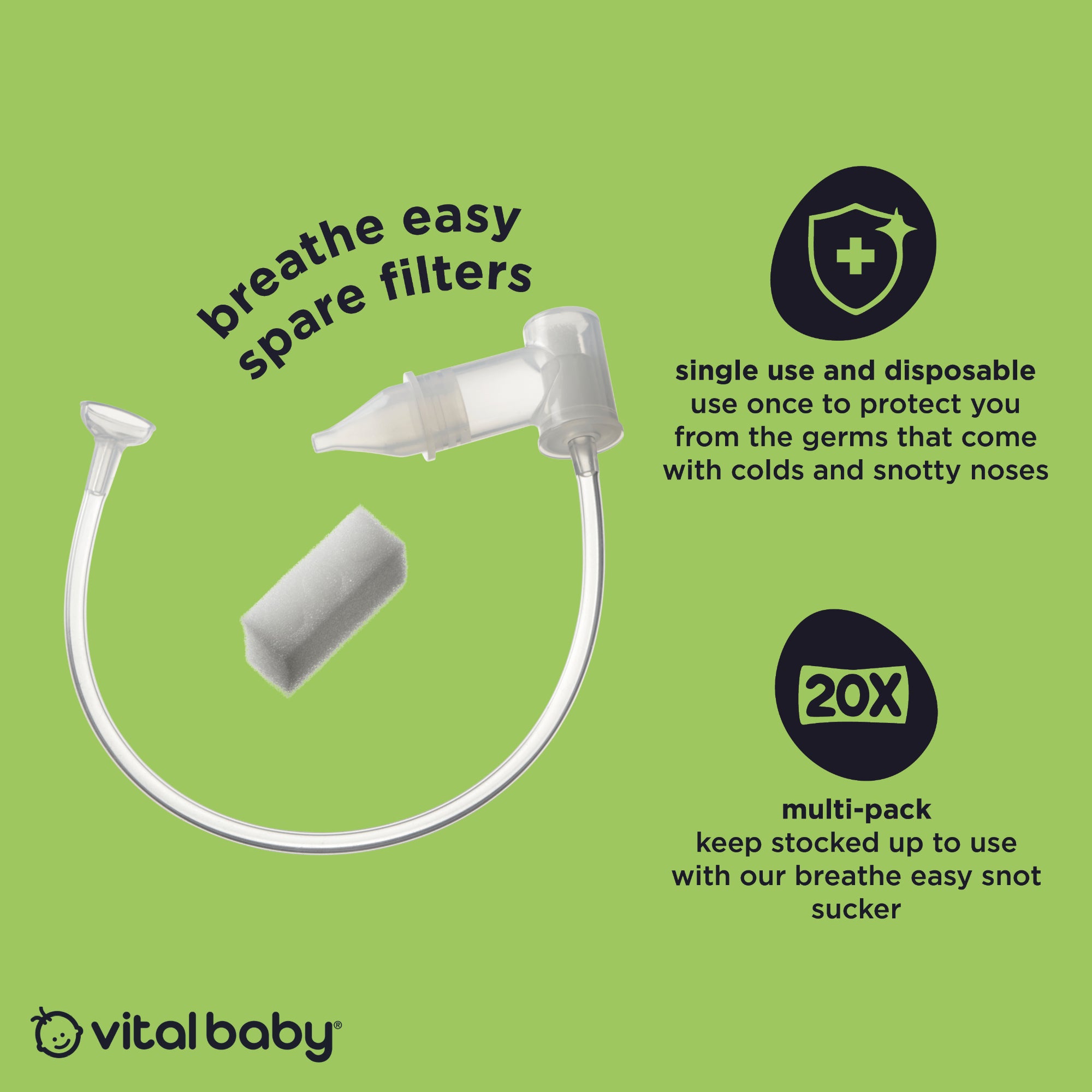 breathe easy spare filters 20pk