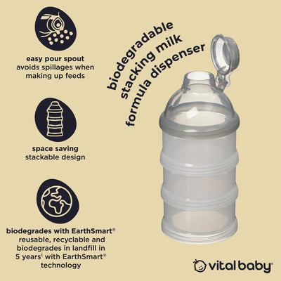 stacking milk formula dispenser
